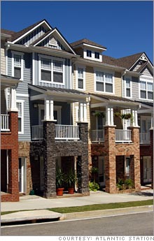 The townhouses at Atlantic Station are traditional in design and affordable.